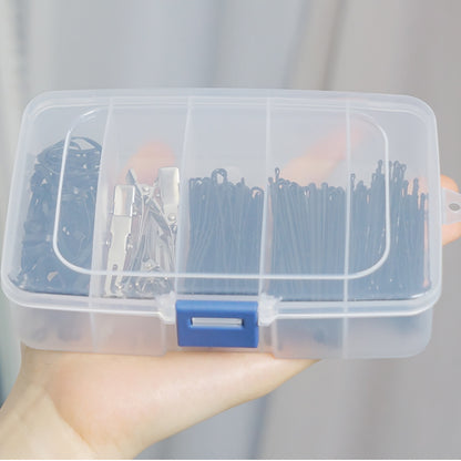 2 Pack Transparent Plastic Bead Organizers (5 Grids)