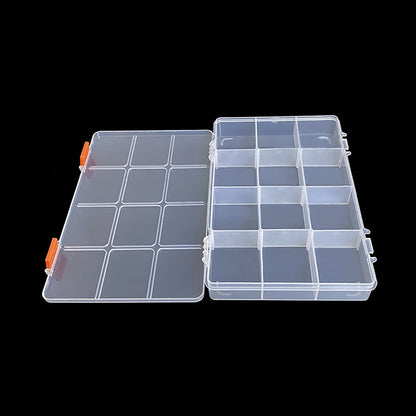 Clear Bead Storage Containers with Adjustable Dividers  (12 Grids-2 Pack)