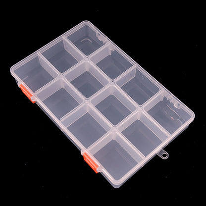 Clear Bead Storage Containers with Adjustable Dividers  (12 Grids-2 Pack)