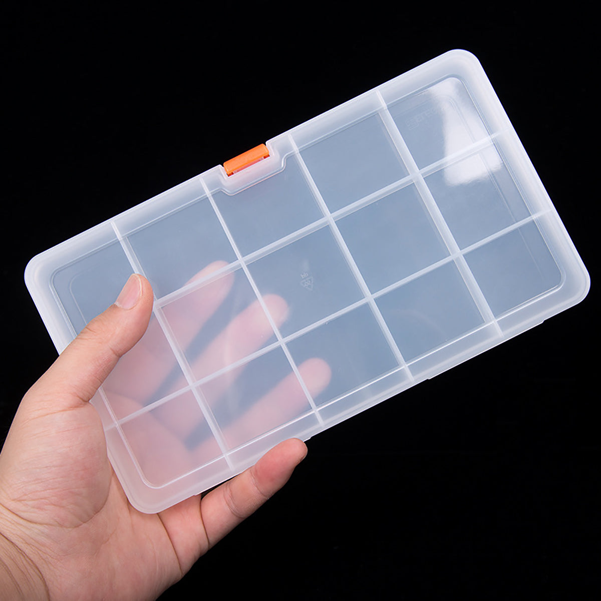 2 Pack Clear Plastic Divided Storage Case (15 Girds)