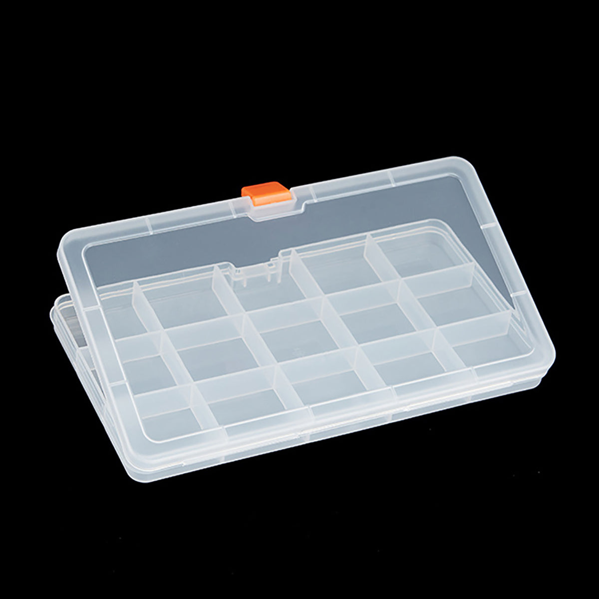 2 Pack Clear Plastic Divided Storage Case (15 Girds)