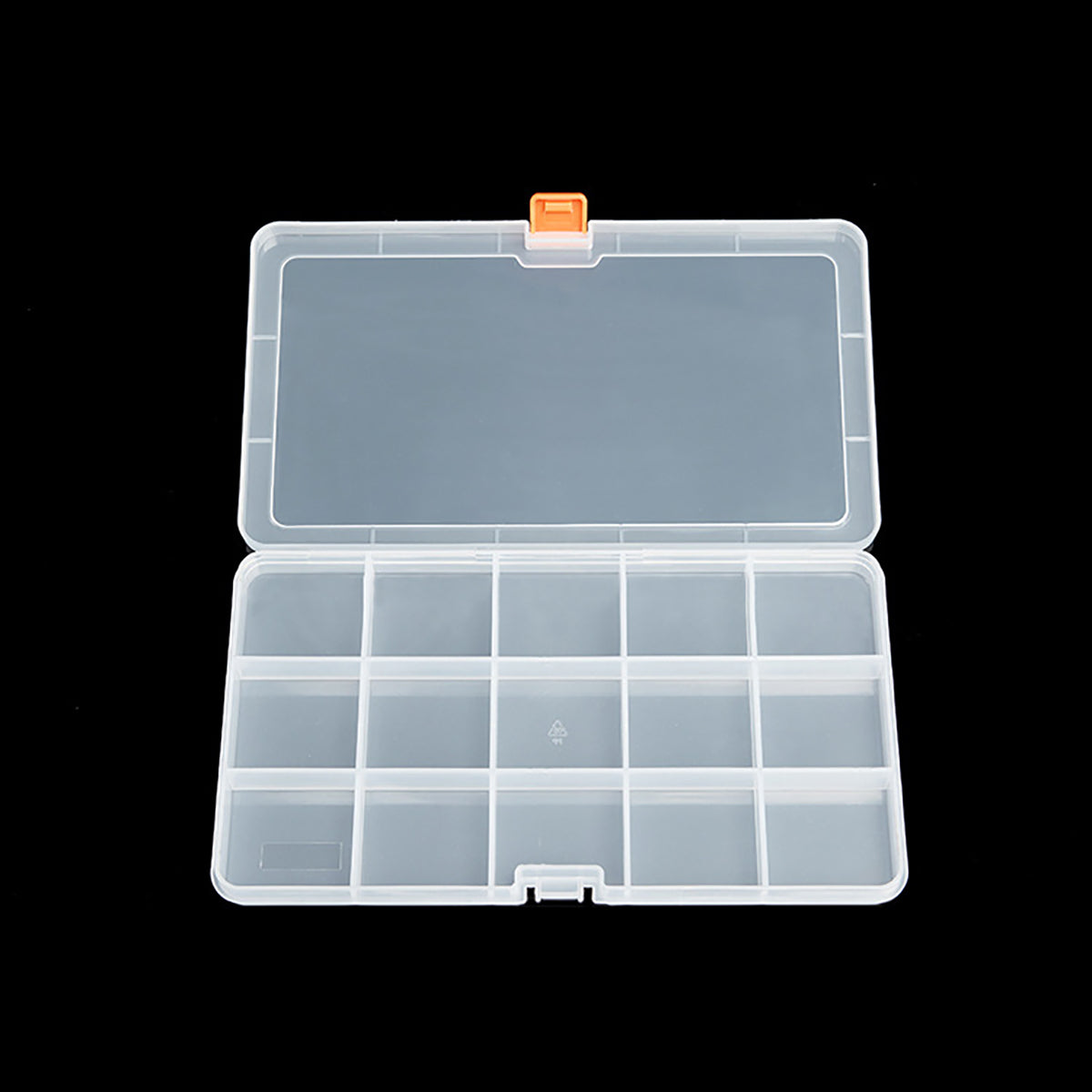 2 Pack Clear Plastic Divided Storage Case (15 Girds)