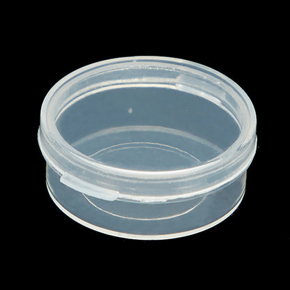0.034 oz Mini Clear Plastic Round Storage Jars (24 Pack)