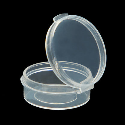 0.034 oz Mini Clear Plastic Round Storage Jars (24 Pack)