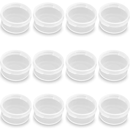 24 Pack 0.17 oz Round Plastic Containers-(D1.06 x H0.55 inch)