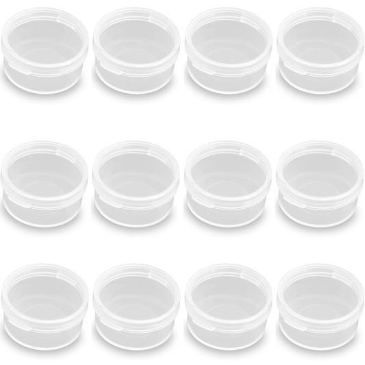24 Pack 0.17 oz Round Plastic Containers-(D1.06 x H0.55 inch)