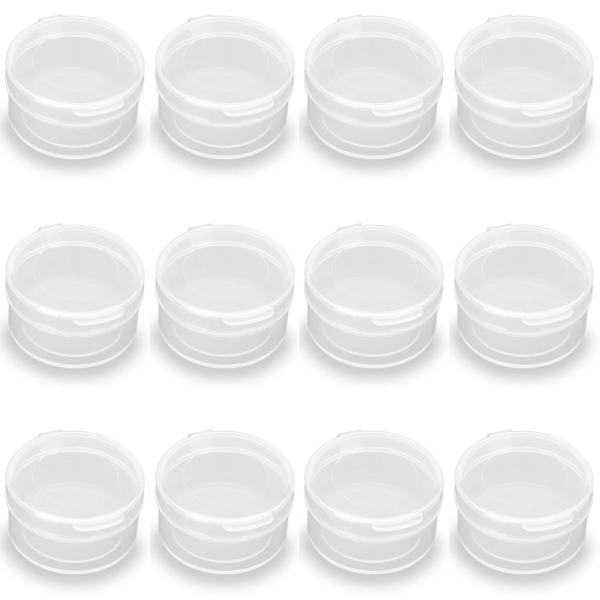 24 PACK Small Transparent Plastic Bead Organizers-0.24 oz