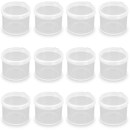 24 PCS Clear Round Plastic Organizer Box (1.42 x 1.18 inch)-0.67 oz