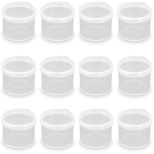 24 PCS Clear Round Plastic Organizer Box (1.42 x 1.18 inch)-0.67 oz