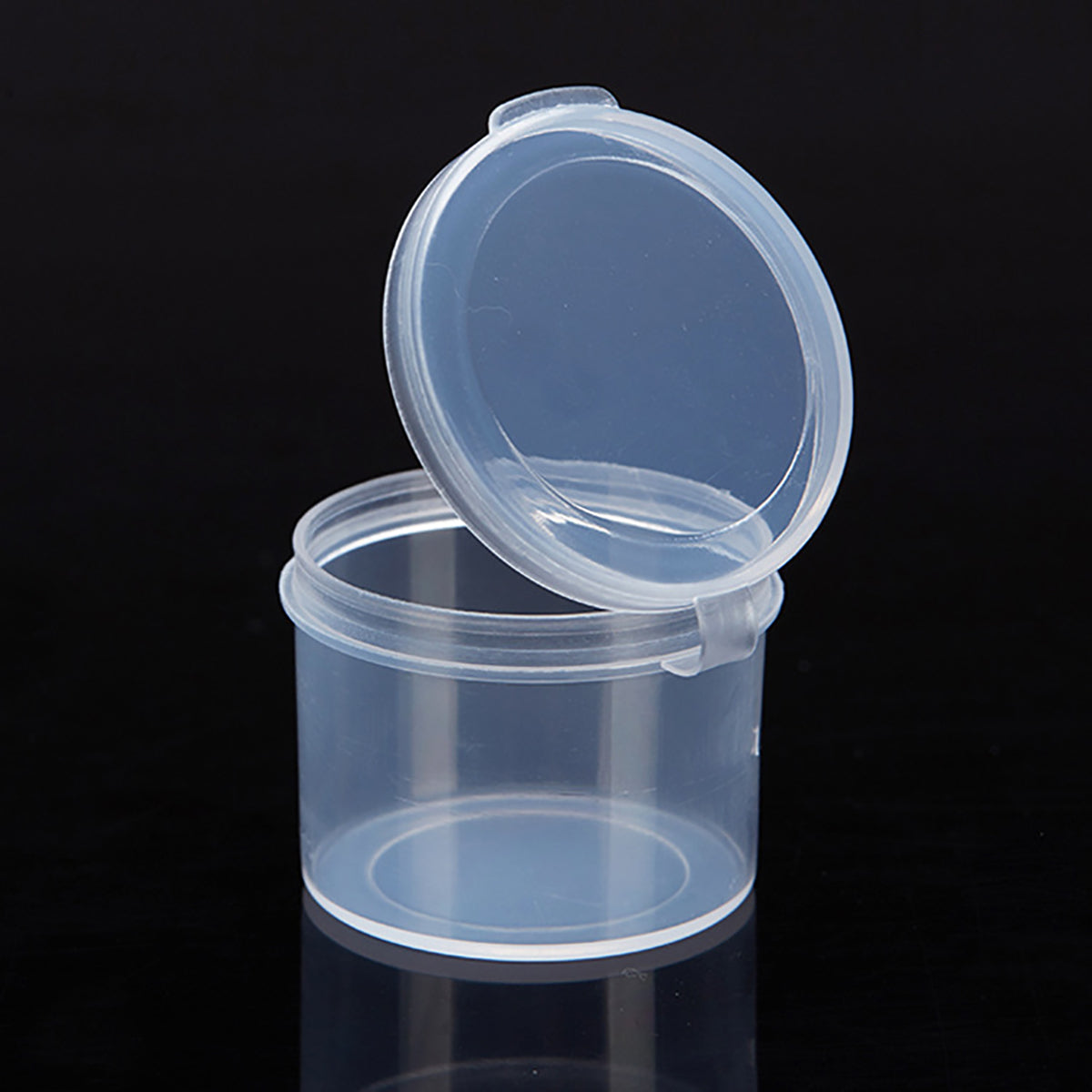24 PCS Clear Round Plastic Organizer Box (1.42 x 1.18 inch)-0.67 oz