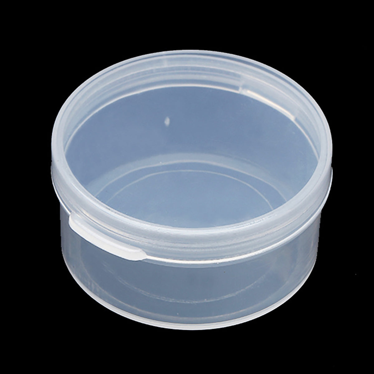 24 Pack Clear Plastic Round Storage Jars (0.67 oz)-D1.65 x H0.87 Inch