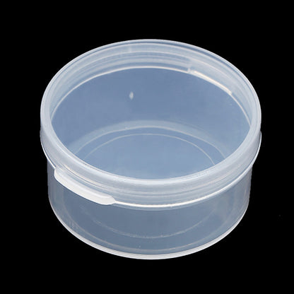 24 Pack Clear Plastic Round Storage Jars (0.67 oz)-D1.65 x H0.87 Inch