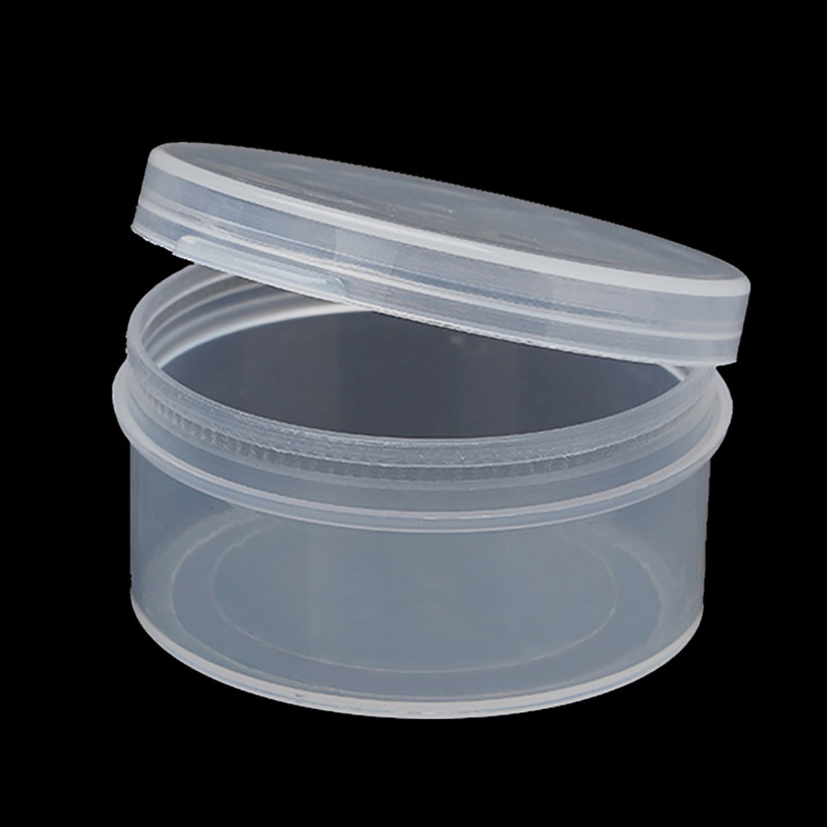 24 Pack Clear Plastic Round Storage Jars (0.67 oz)-D1.65 x H0.87 Inch