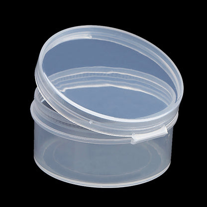 24 Pack Clear Plastic Round Storage Jars (0.67 oz)-D1.65 x H0.87 Inch