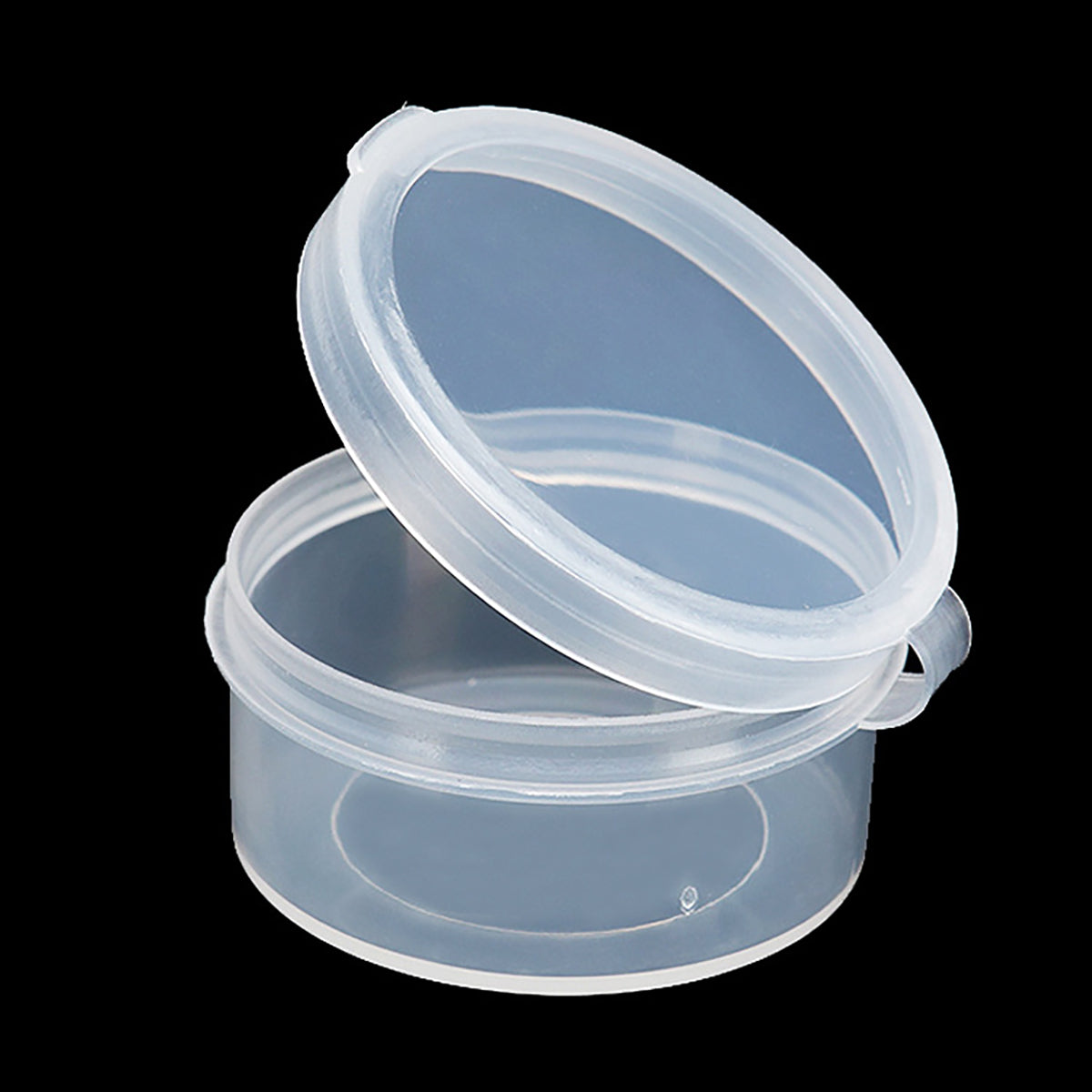 24 PCS 0.95 oz Transparent Round Beads Storage Containers Box (D1.89 x H0.98 Inch)