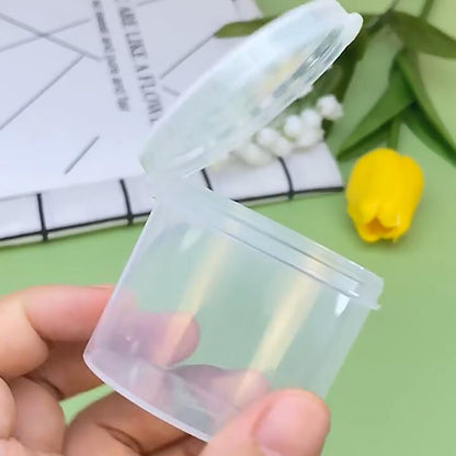 12 pcs Small Round Plastic Containers D1.89 x H1.65 Inch-1.7 oz