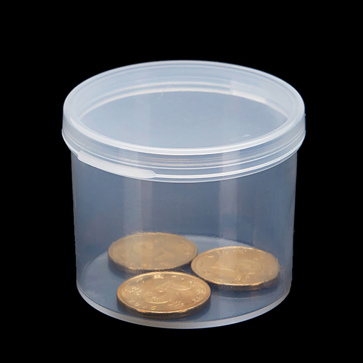 12 pcs Small Round Plastic Containers D1.89 x H1.65 Inch-1.7 oz