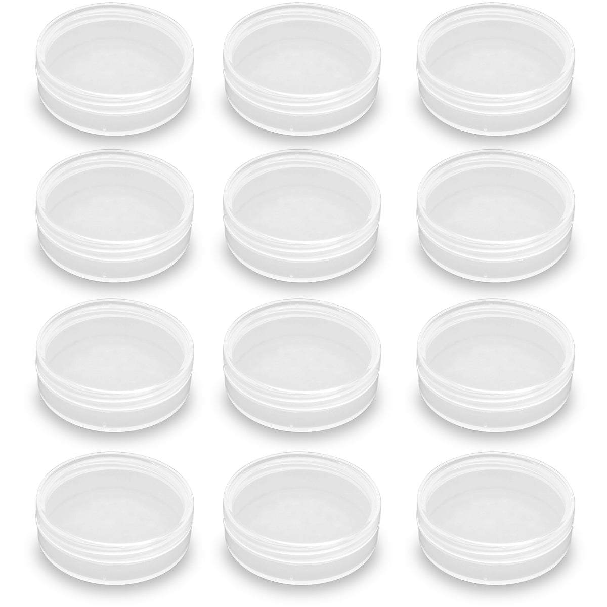12 Pieces 15ml Mini Plastic Round Containers