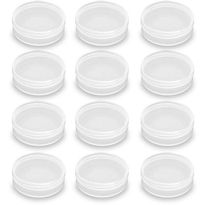 12 Pieces 15ml Mini Plastic Round Containers