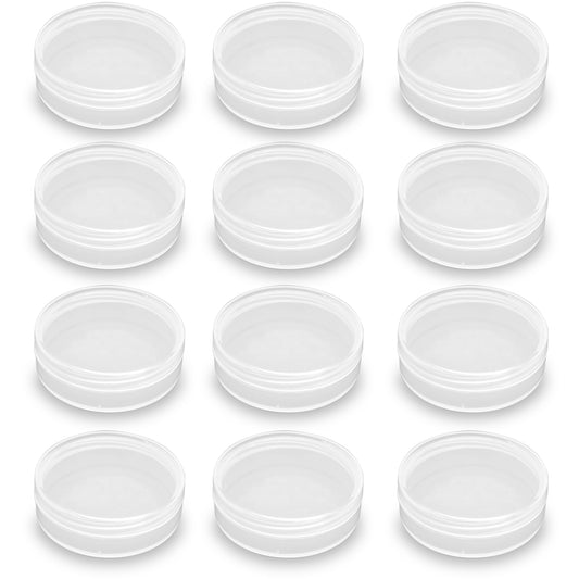 12 Pieces 15ml Mini Plastic Round Containers