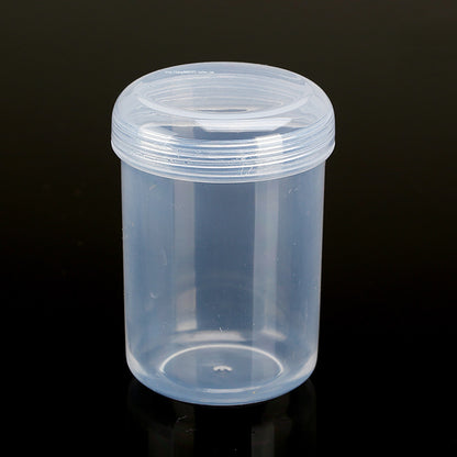12 Pcs 50ml Clear Plastic Round Beads Storage Containers Box
