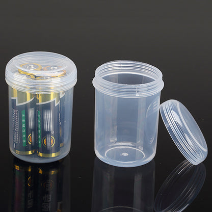 12 Pcs 50ml Clear Plastic Round Beads Storage Containers Box