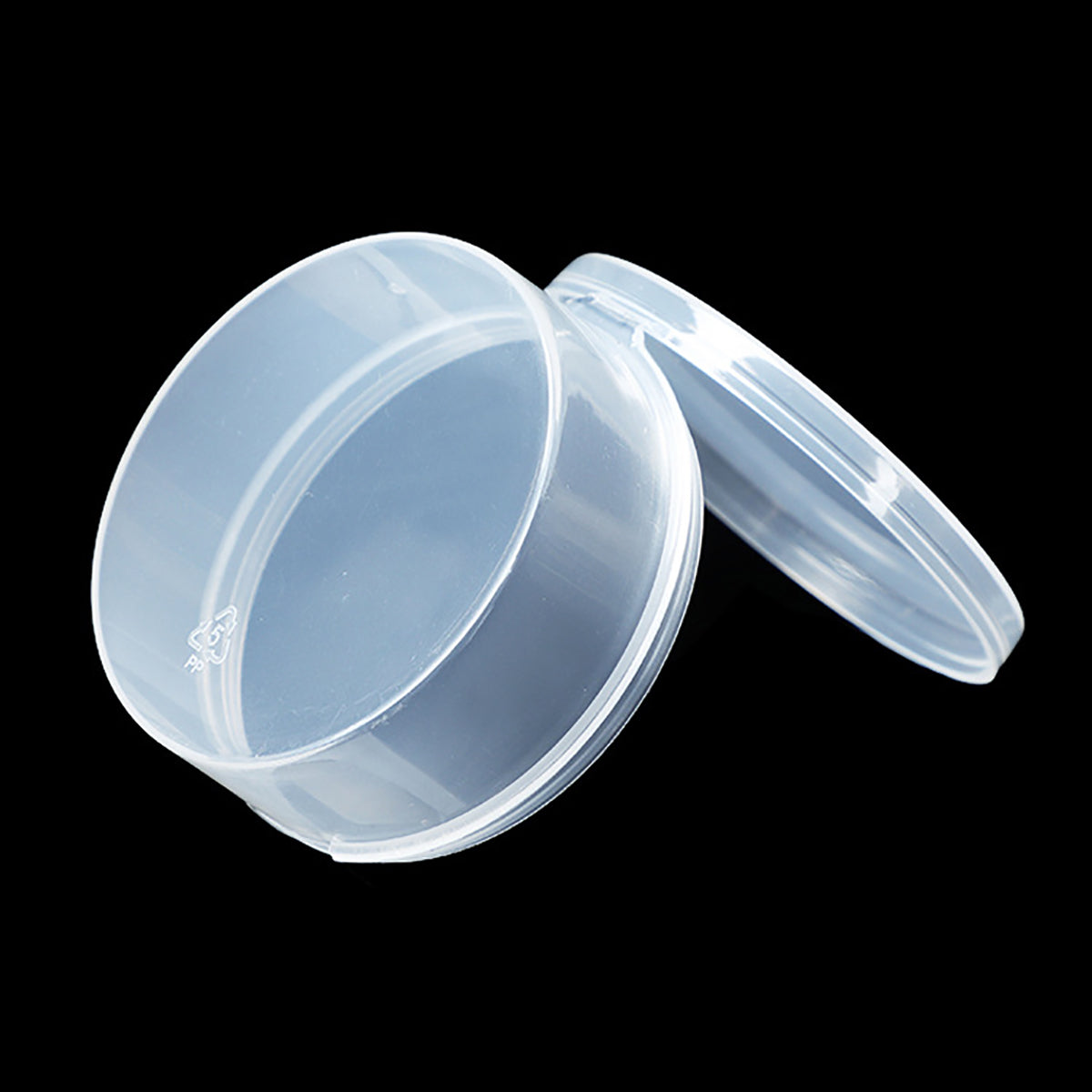 12 Pcs Clear Plastic Round Storage Jars, 1.7 oz D/2.32 x H/1.02 Inch