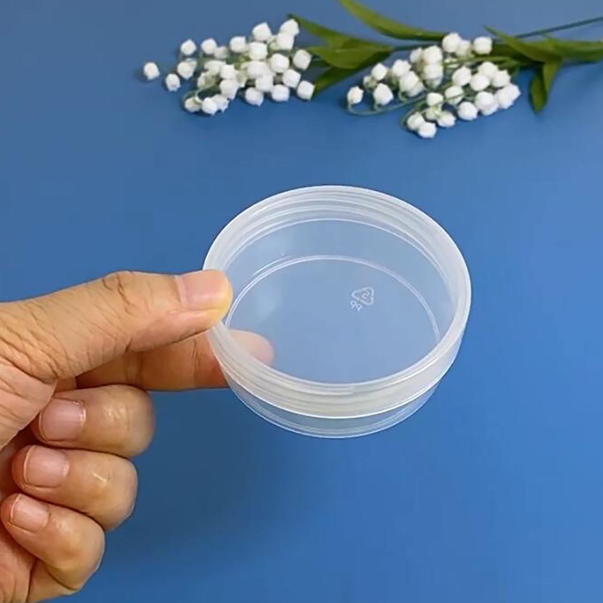 12 Pack 1.69 oz Clear Storage Box Round Organizer
