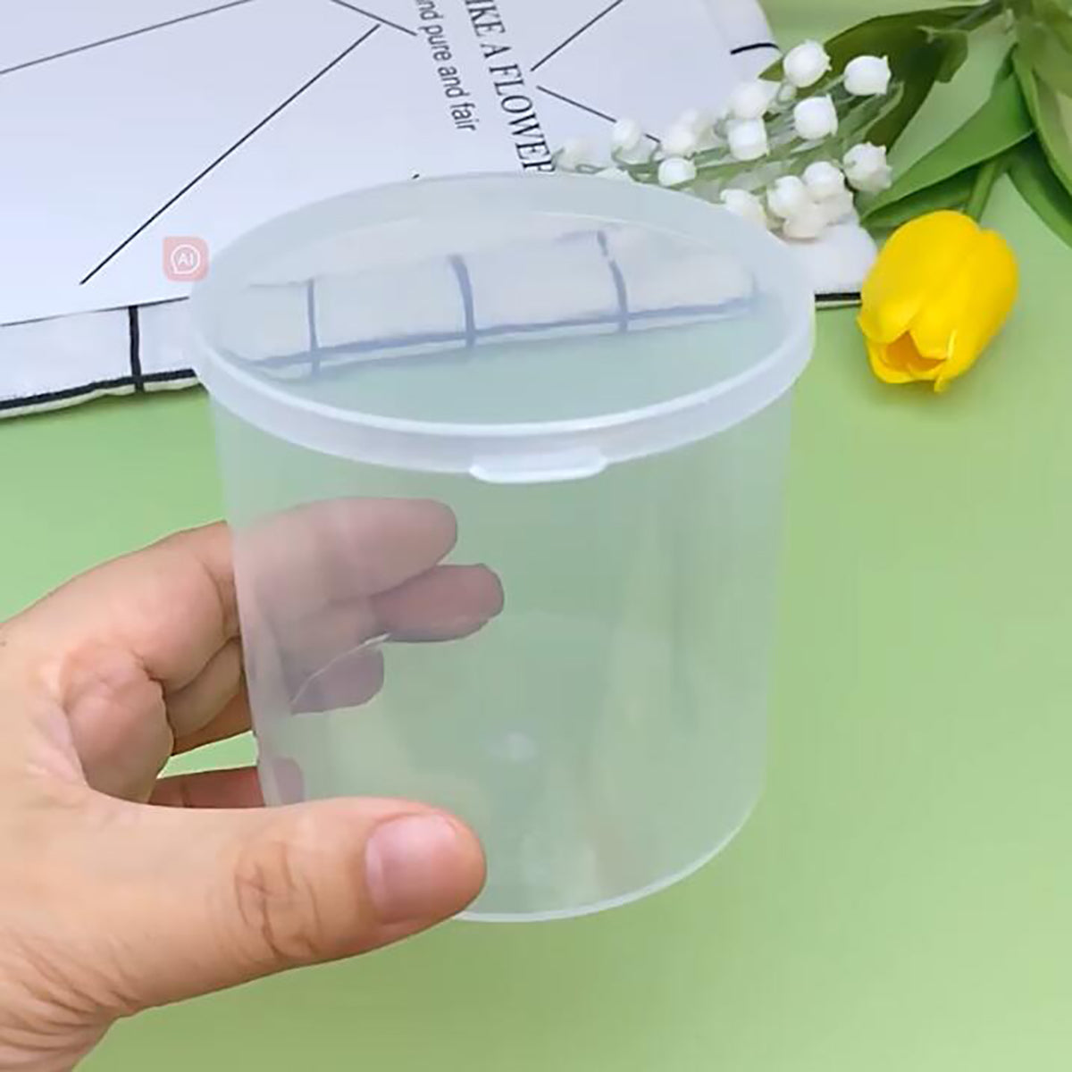 12 Pcs Clear Round Plastic Storage Containers Jar-3.72 oz