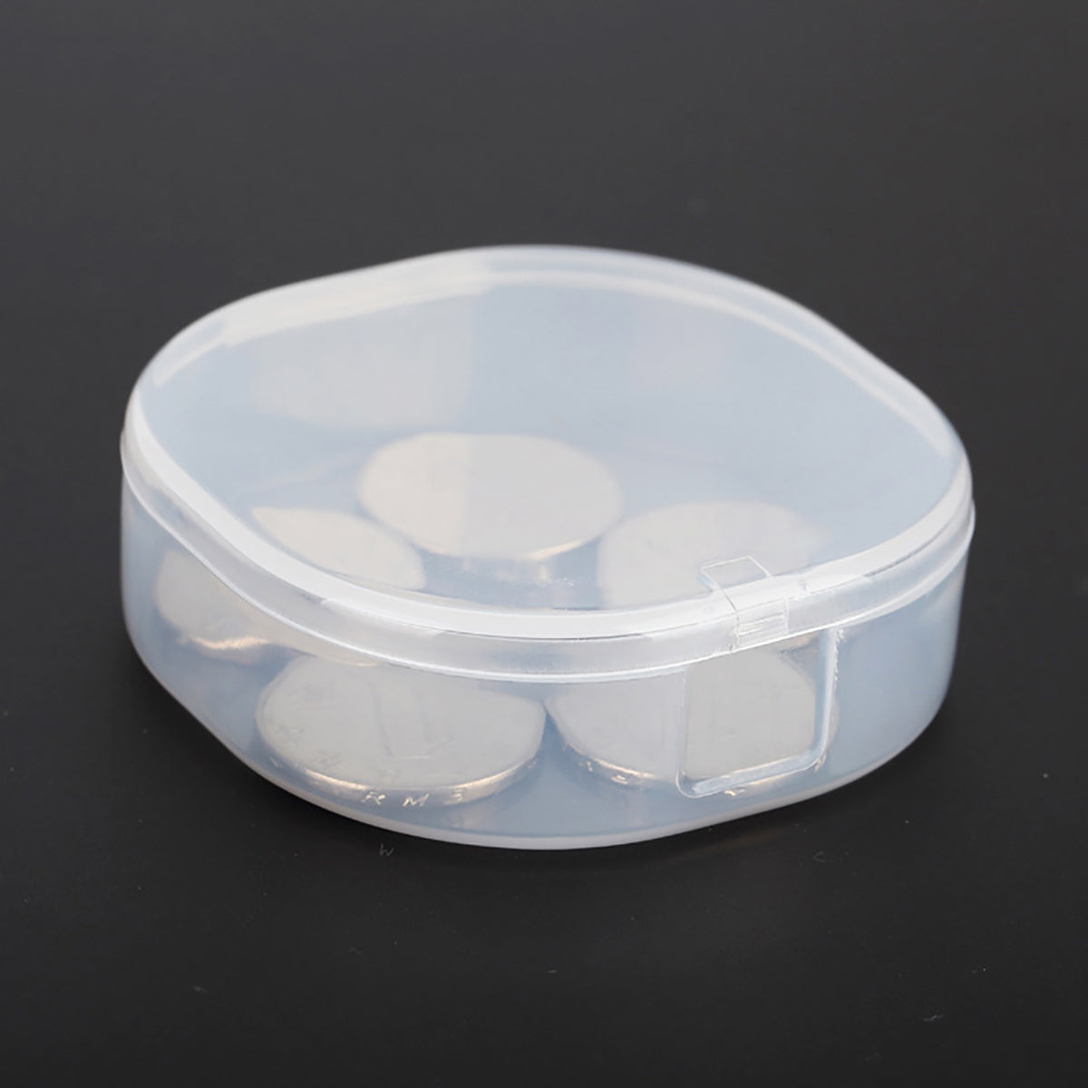 12 PACK 1.69 oz Empty Round Transparent Plastic Bead Jar (2.76 x H0.91 inch)