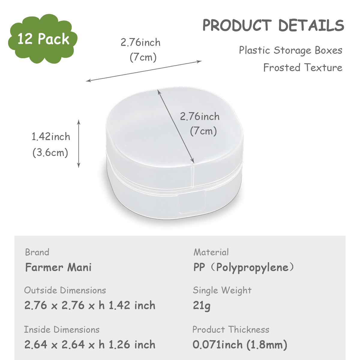 3.04 oz Round Plastic Containers Clear Plastic Round Storage Jars