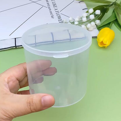 6 Pcs Clear Plastic Round Storage Containers (8.45 oz)