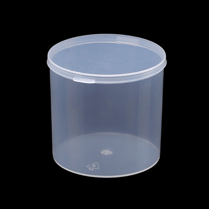 6 Pcs Clear Plastic Round Storage Containers (8.45 oz)