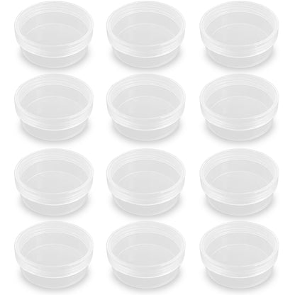12 Pcs 4.05 oz Round Plastic Containers