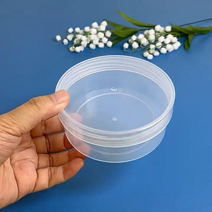 6 Pcs 7.44 oz Clear Plastic Round Storage Jars