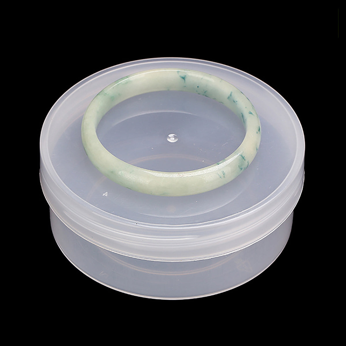 6 Pcs 7.44 oz Clear Plastic Round Storage Jars