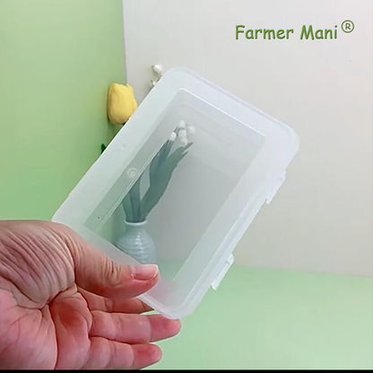 Clear Plastic Storage Containers Box with Lid (5.04x3.5x1.69 inch, 2 Pack)