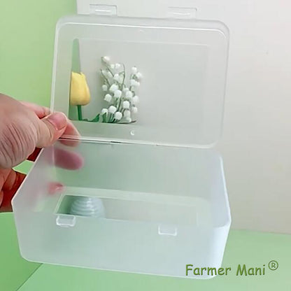Clear Plastic Storage Containers Box with Lid (5.04x3.5x1.69 inch, 2 Pack)