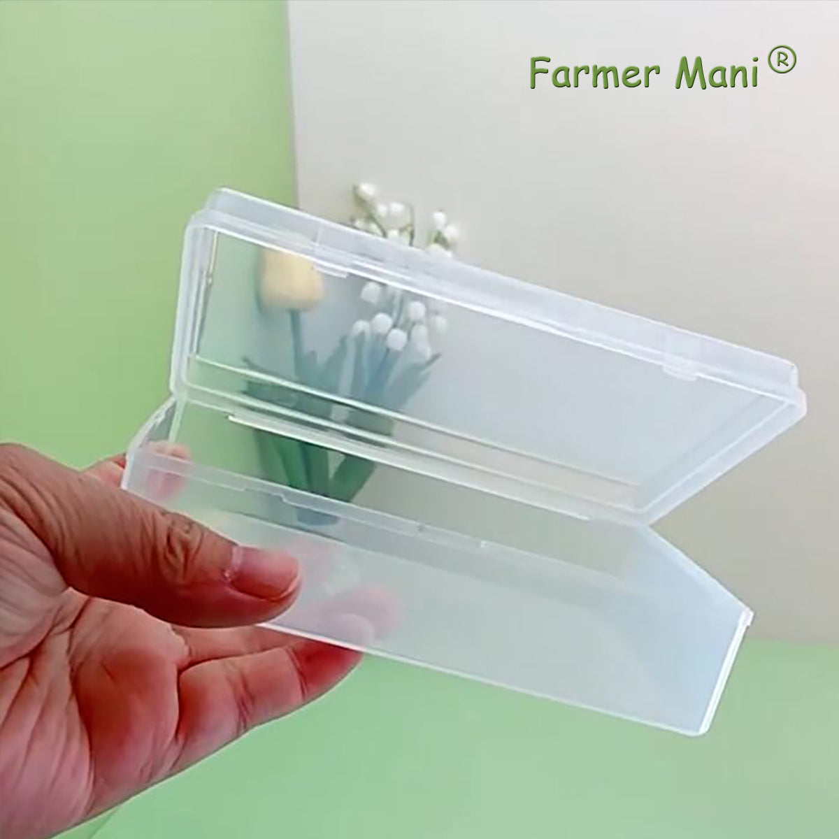2 Pack Rectangular Clear Small Plastic Storage Containers Box 5.24x3.31x1.58 Inches