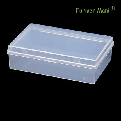 2 Pack Rectangular Clear Small Plastic Storage Containers Box 5.24x3.31x1.58 Inches