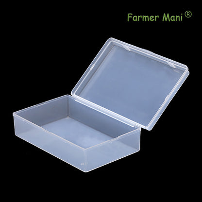 2 Pack Rectangular Clear Small Plastic Storage Containers Box 5.24x3.31x1.58 Inches