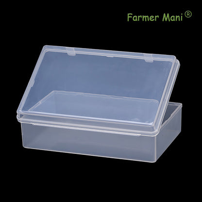 2 Pack Rectangular Clear Small Plastic Storage Containers Box 5.24x3.31x1.58 Inches