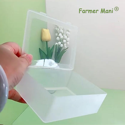 2 Pieces Rectangle Small Plastic Box Containers (5.2 x 3.86 x 1.69 inches)