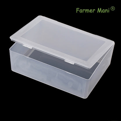 2 Pieces Rectangle Small Plastic Box Containers (5.2 x 3.86 x 1.69 inches)