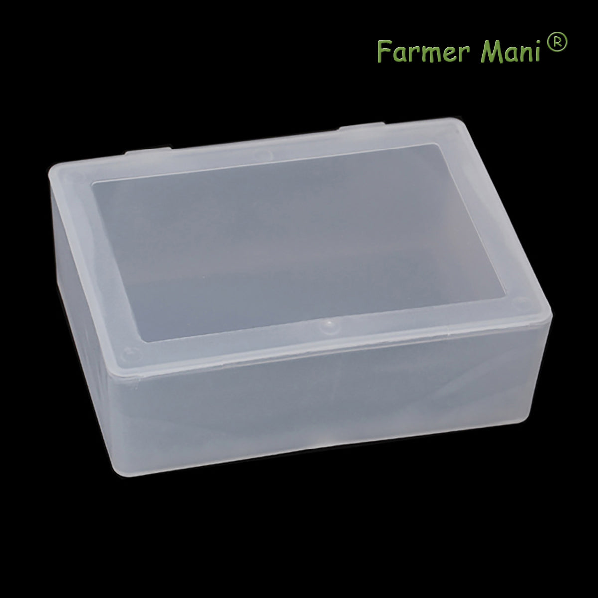 2 Pieces Rectangle Small Plastic Box Containers (5.2 x 3.86 x 1.69 inches)
