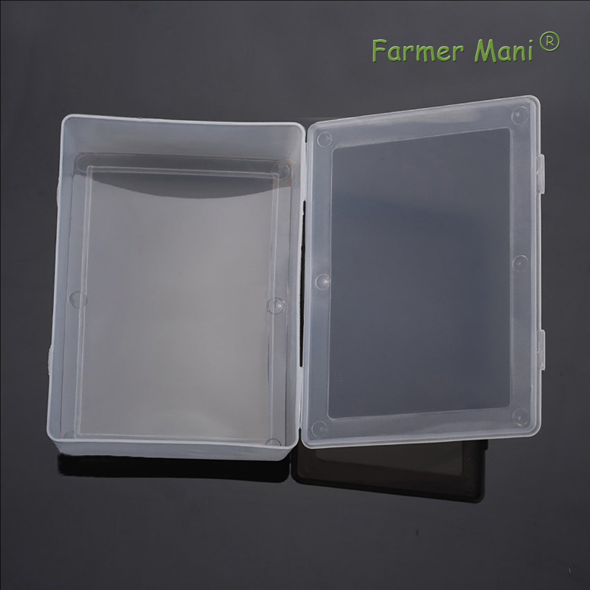 2 Pieces Rectangle Small Plastic Box Containers (5.2 x 3.86 x 1.69 inches)