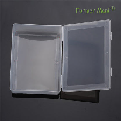 2 Pieces Rectangle Small Plastic Box Containers (5.2 x 3.86 x 1.69 inches)