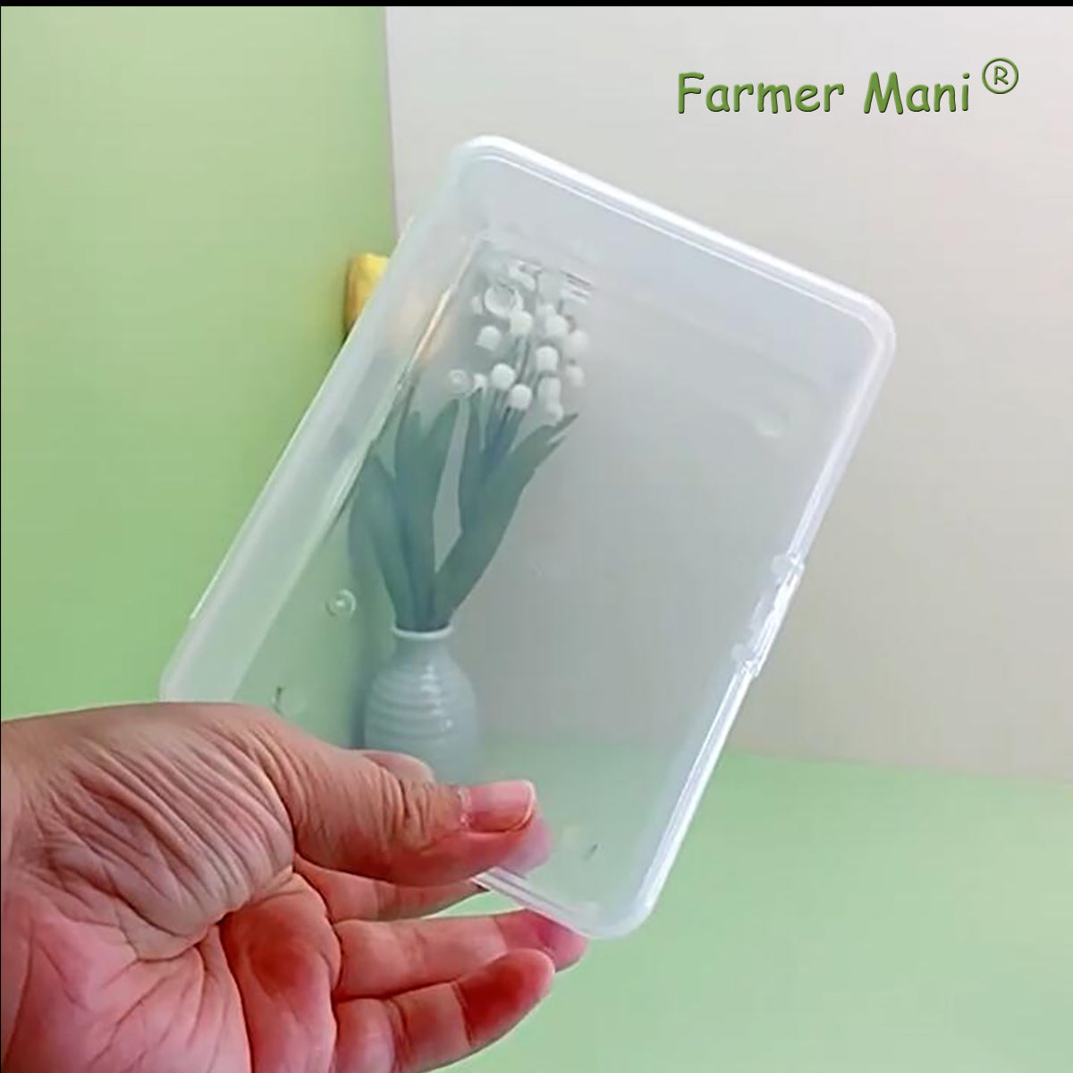 2 Pcs Small Plastic Storage Containers Box with Lid (5.51x4.02x1.89 inch)