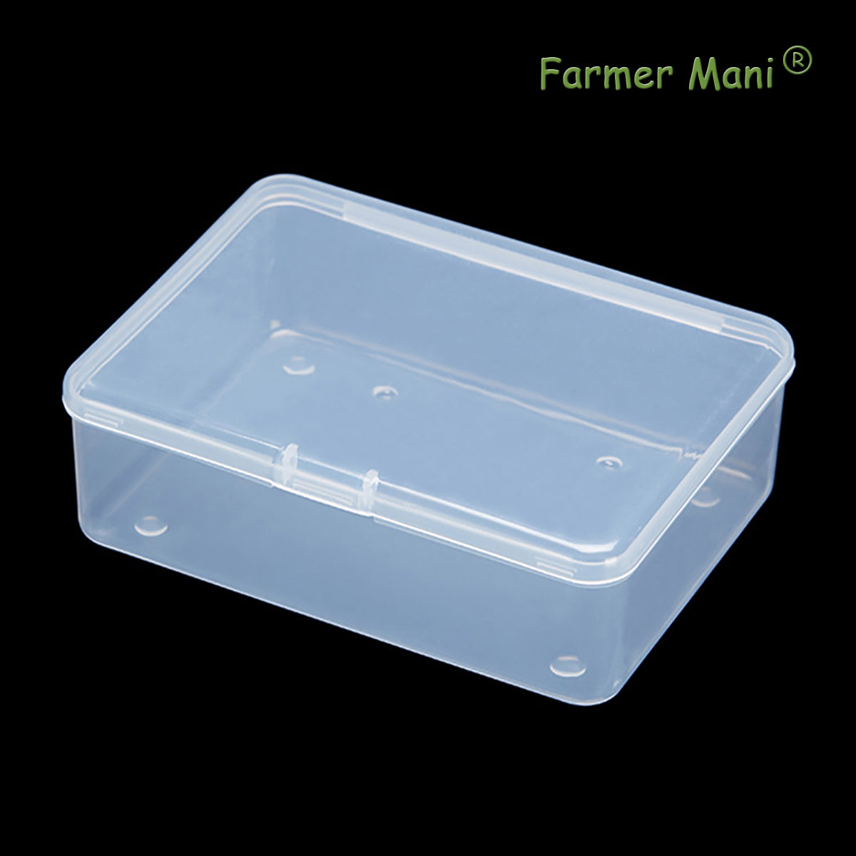 2 Pcs Small Plastic Storage Containers Box with Lid (5.51x4.02x1.89 inch)