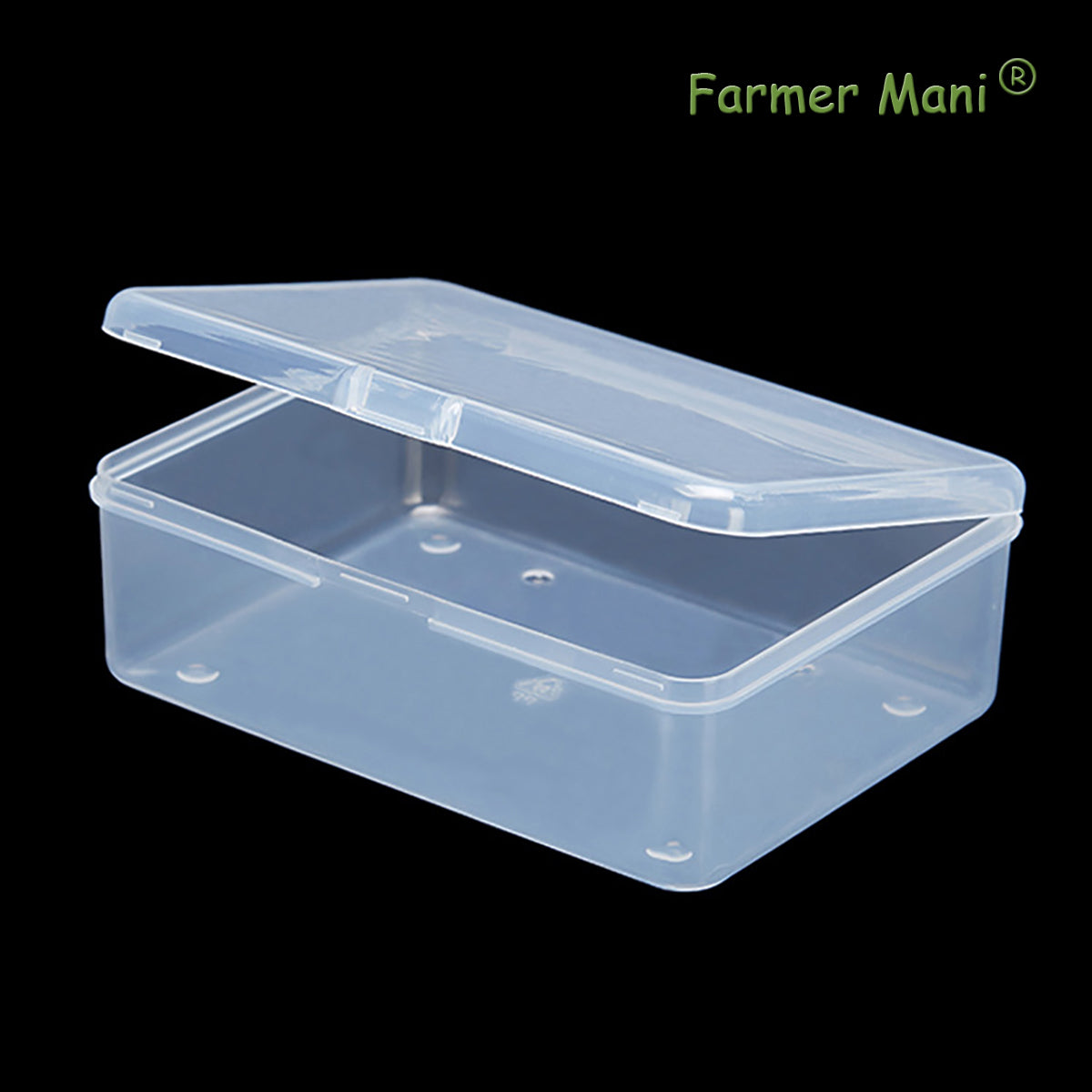 2 Pcs Small Plastic Storage Containers Box with Lid (5.51x4.02x1.89 inch)